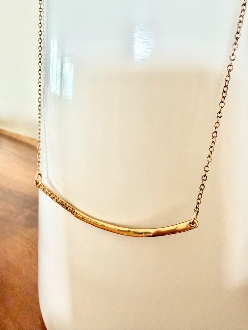 Gorjana Taner Gold Pavé Bar Necklace